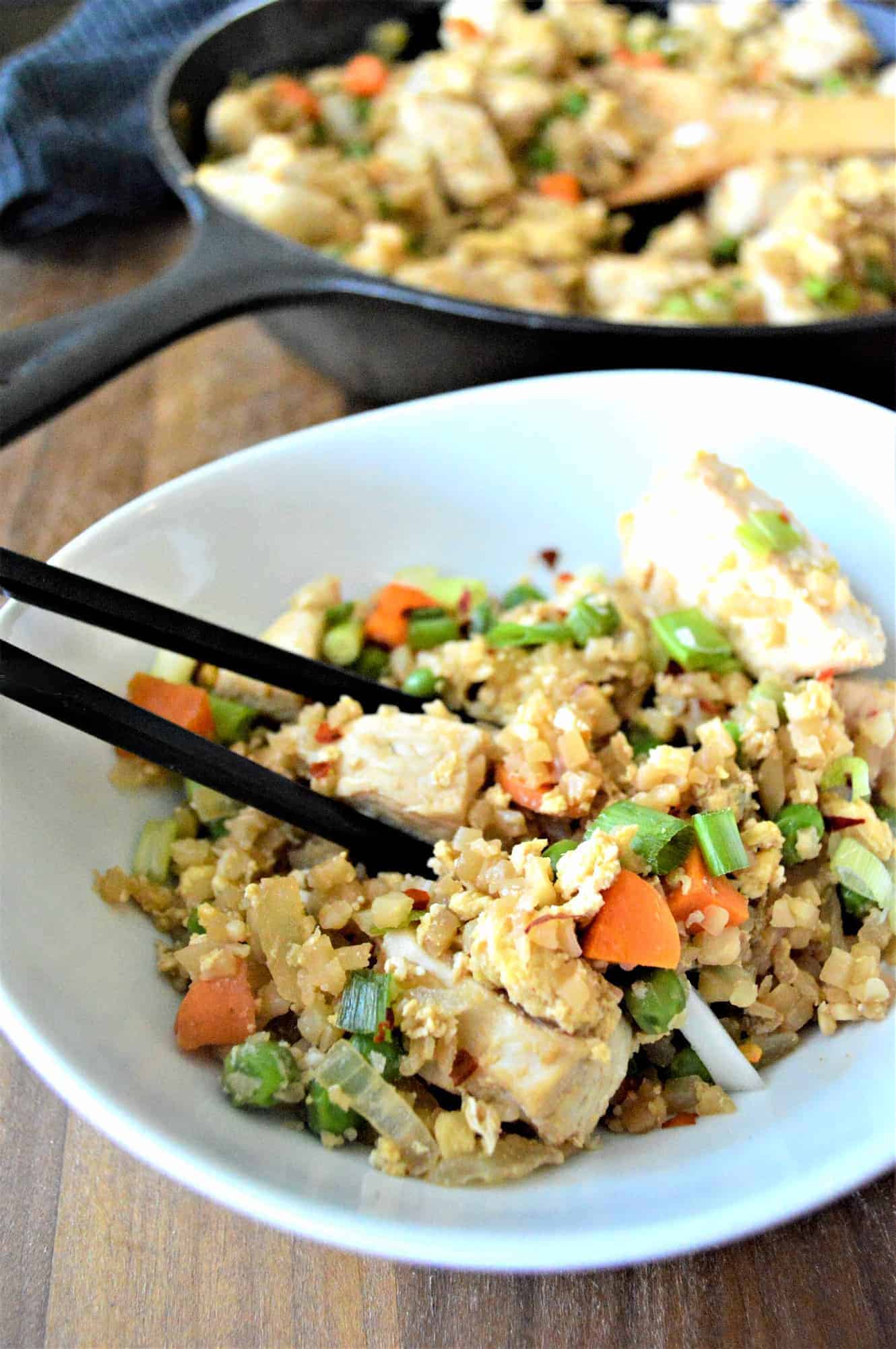 Keto Cauliflower Chicken Fried Rice Easy 30 Minute Recipe