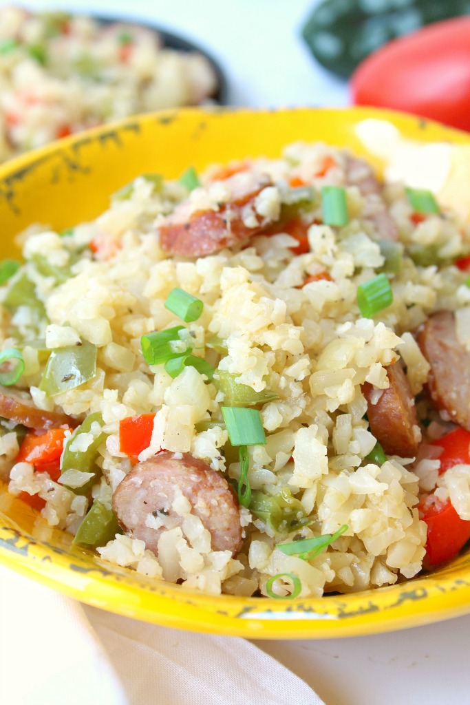 Keto Cajun Cauliflower Rice Easy Low carb DInner