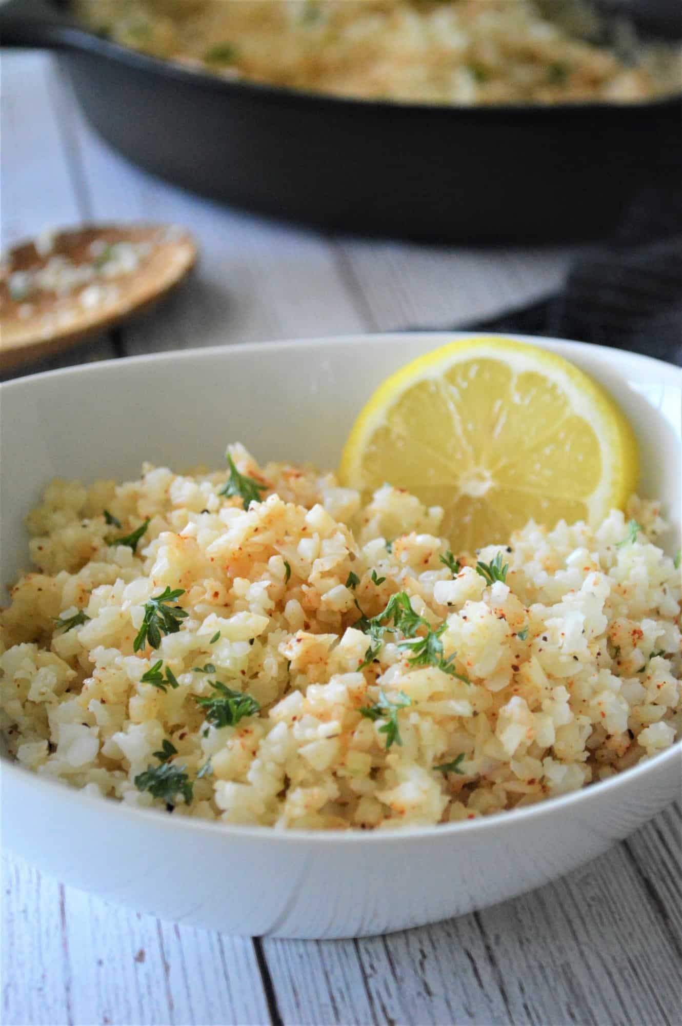 Garlic Butter Cauliflower Rice Quick Keto Side Dish