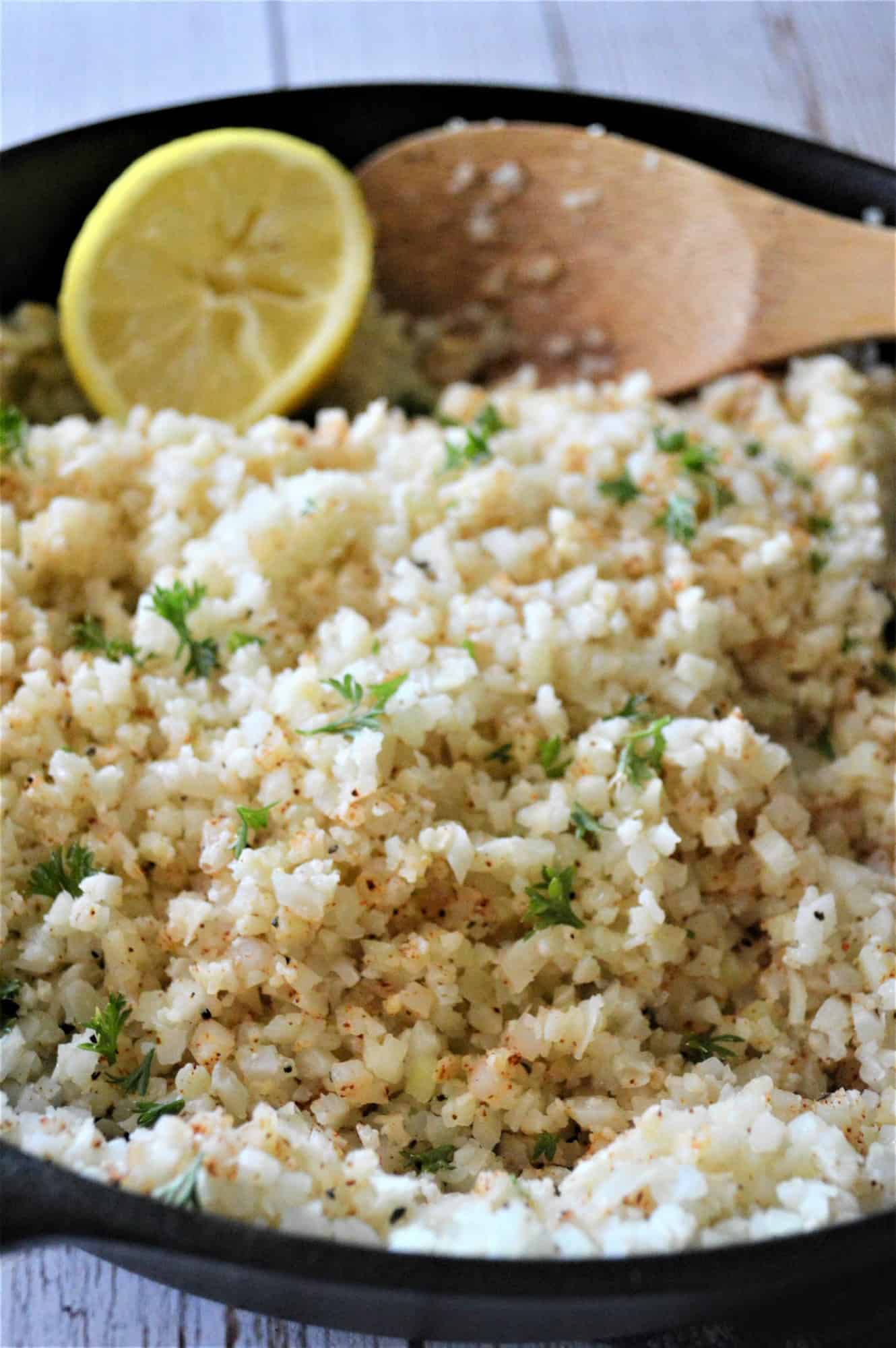 Garlic Butter Cauliflower Rice Quick Keto Side Dish