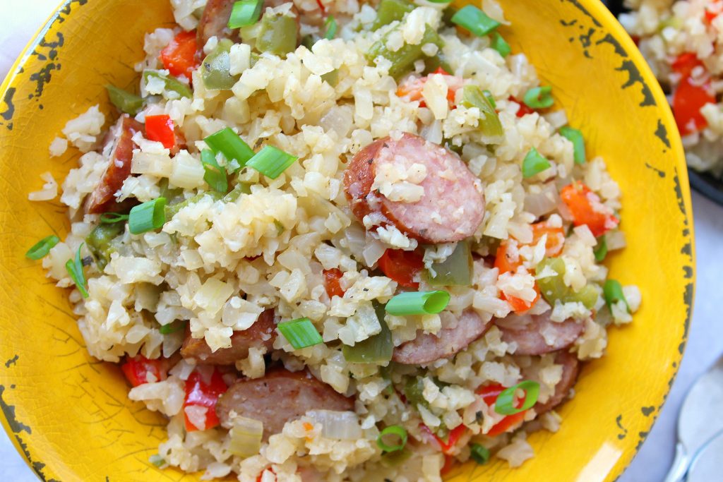 Keto Cajun Cauliflower Rice Easy Low carb DInner