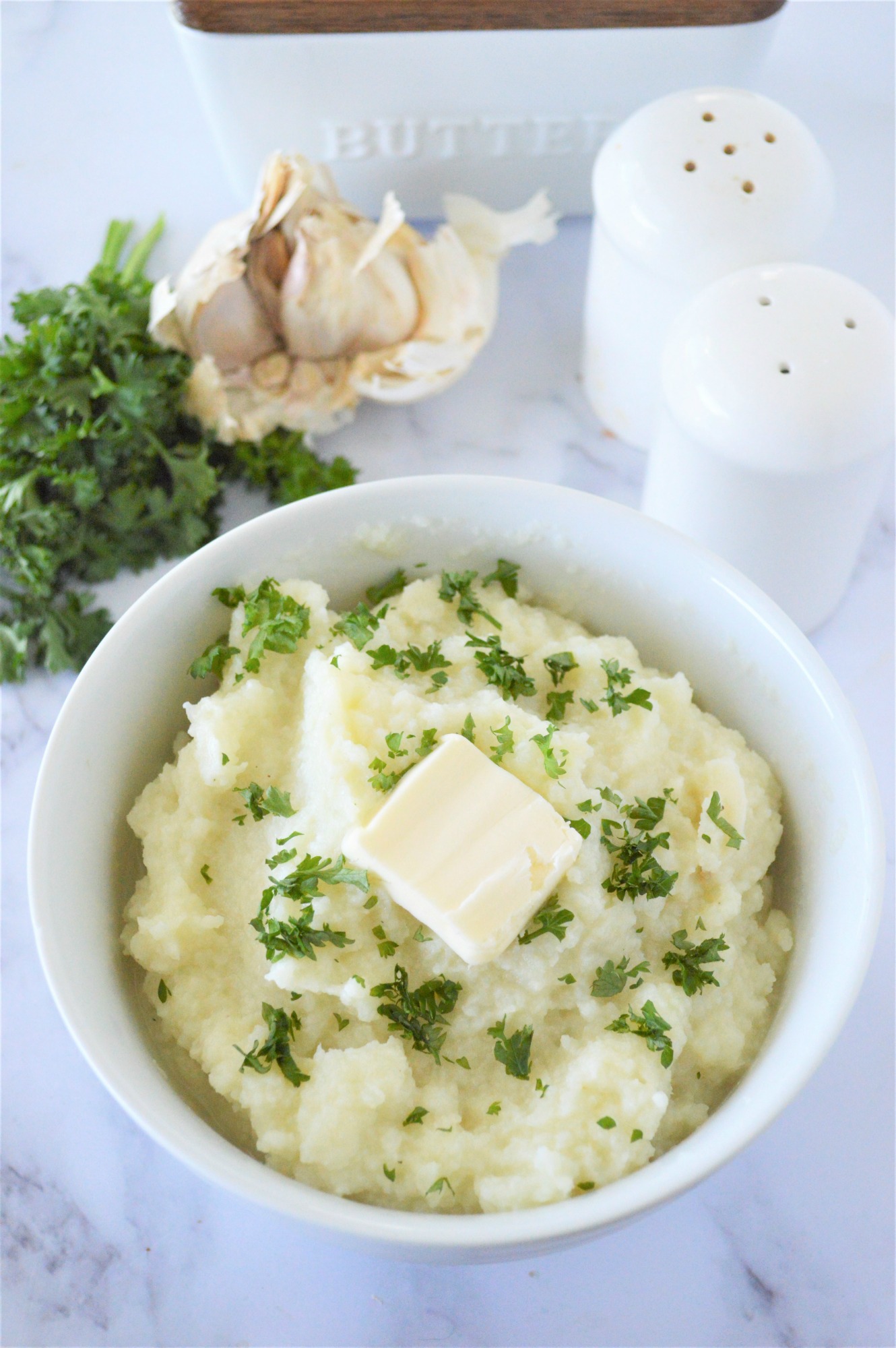 Keto Garlic Cauliflower Mash Recipe Easy Low Carb Side Dish