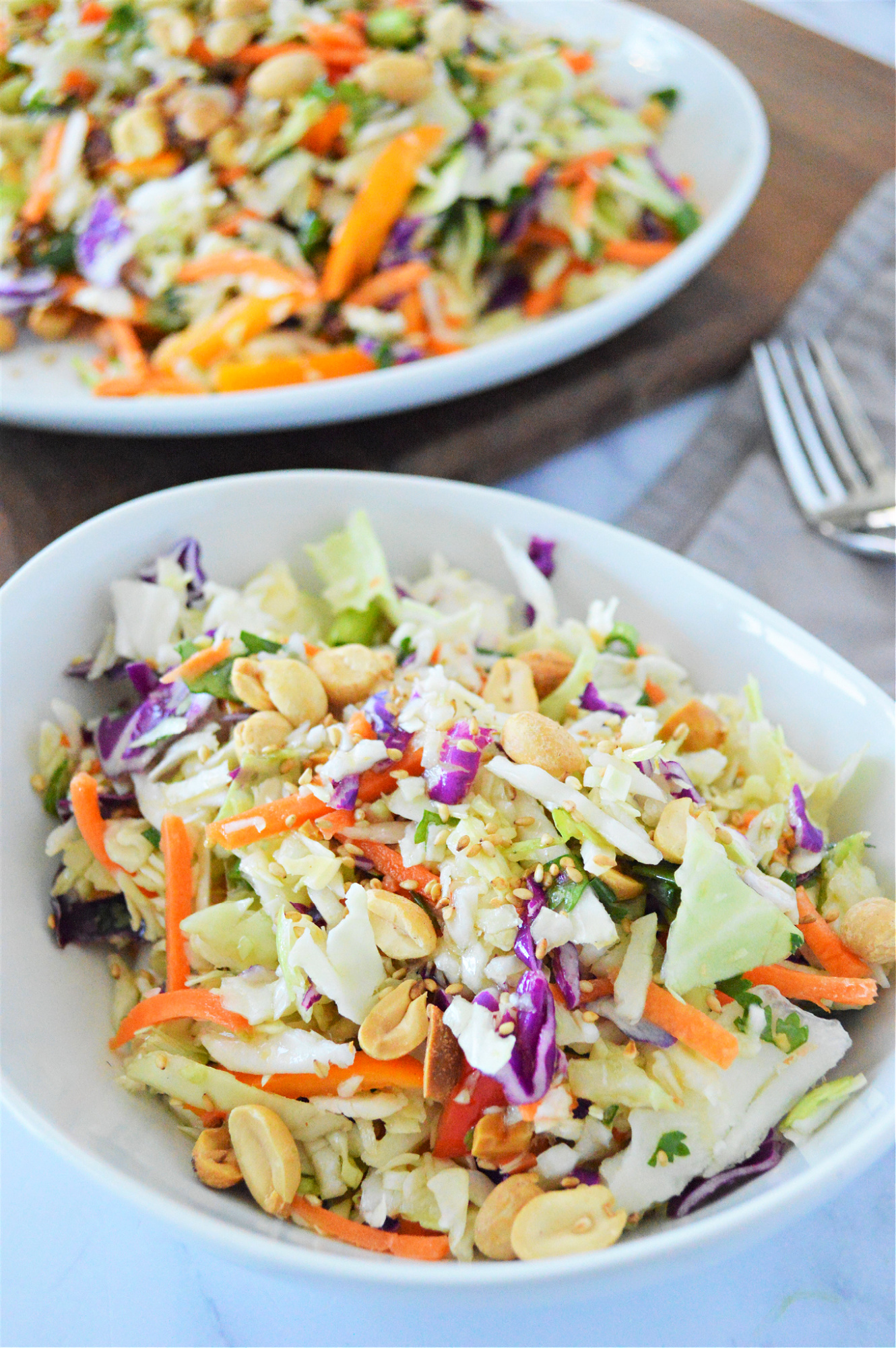 Low Carb Asian Slaw Easy Healthy Side Dish With Homemade Dressing