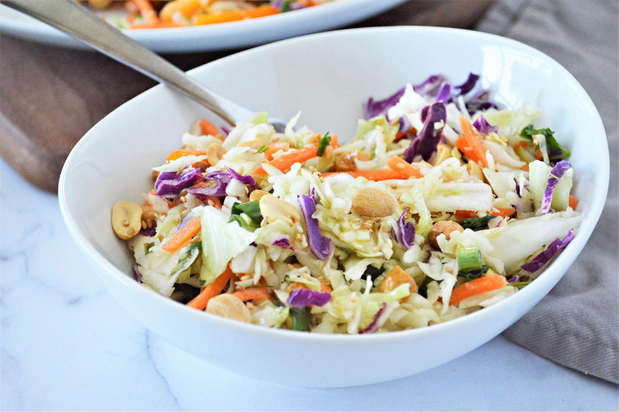 Low Carb Asian Slaw Easy Healthy Side Dish With Homemade Dressing