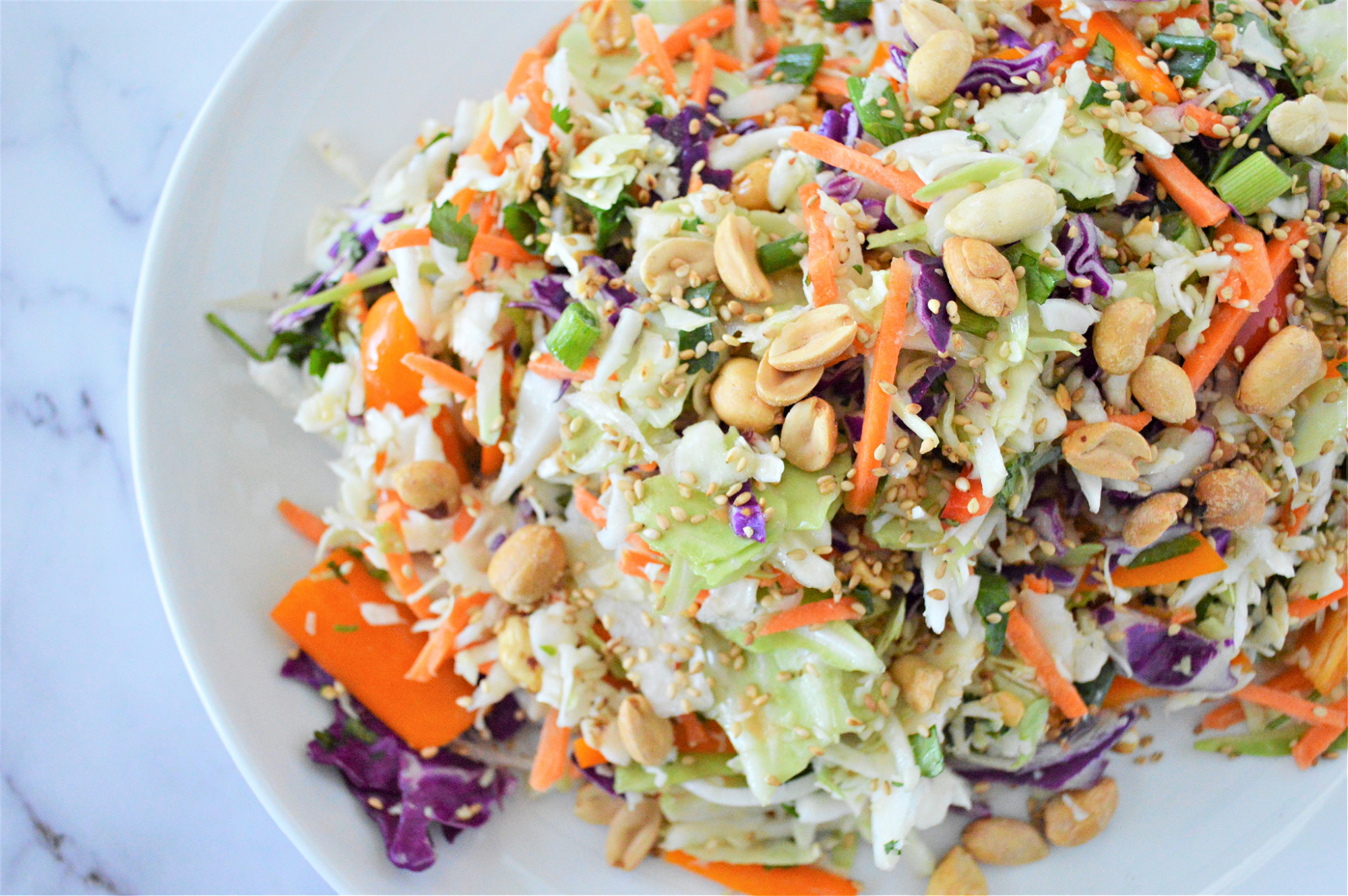 Low Carb Asian Slaw Easy Healthy Side Dish With Homemade Dressing