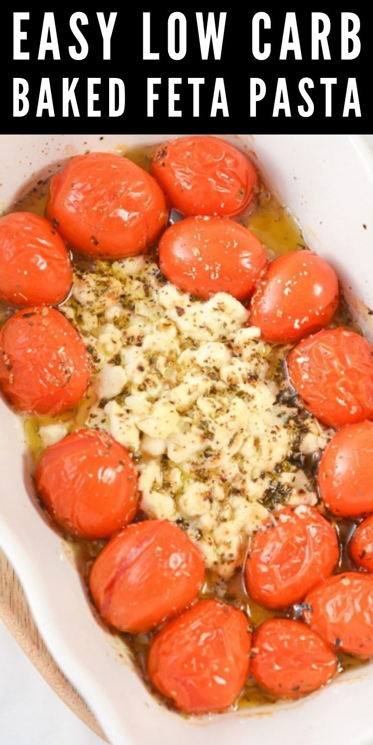Keto Feta Baked Pasta With Tomatoes Low Carb TikTok Viral Recipe