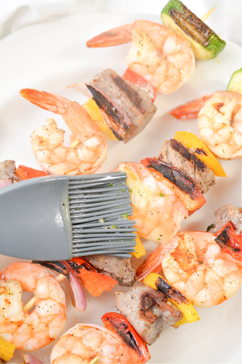 Keto Steak and Shrimp Kabobs Grilled Surf & Turf Recipe