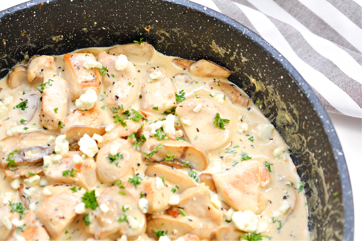 Keto Blue Cheese Chicken With Low Carb Cream Sauce