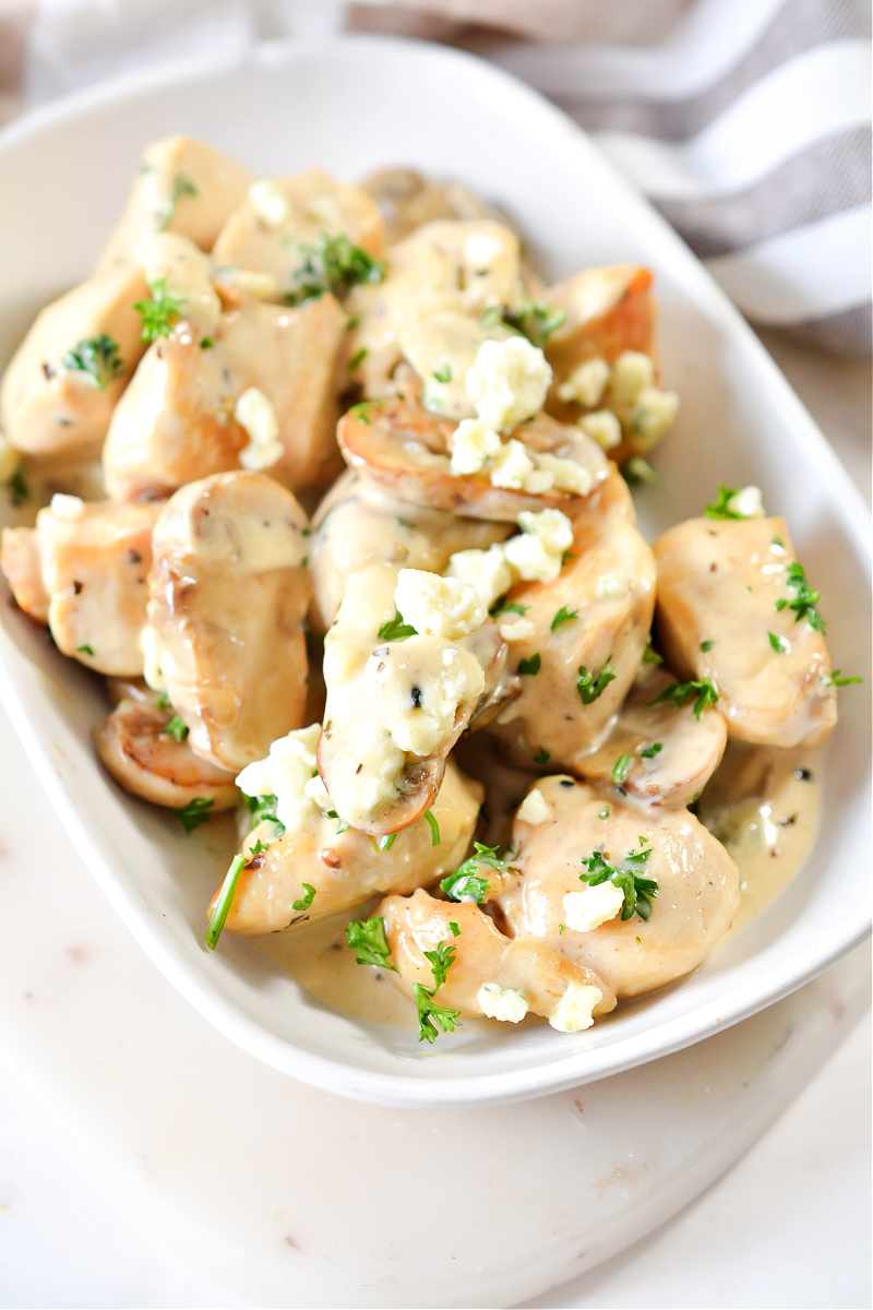 Keto Blue Cheese Chicken With Low Carb Cream Sauce