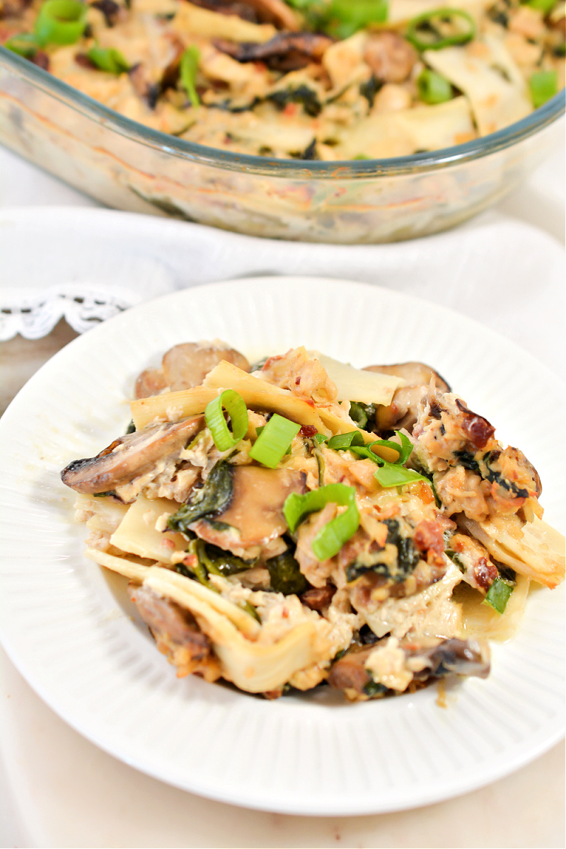 Keto Tuna Noodle Casserole With Palmini Lasagna Noodles