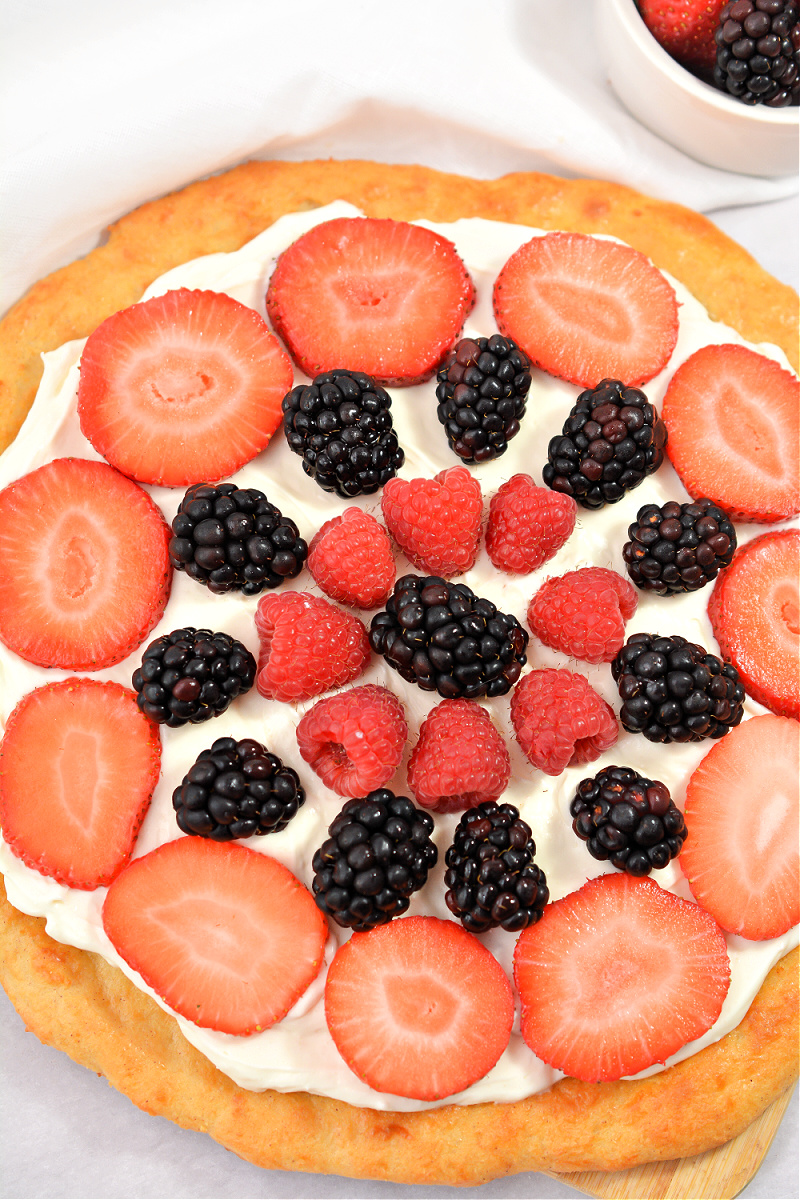 Easy Keto Fruit Pizza Low Carb KidFriendly Dessert