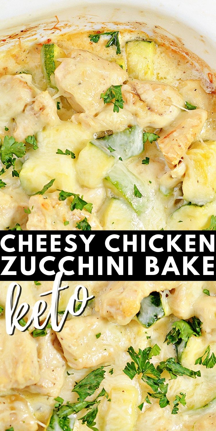 Keto Zucchini Bake With Chicken Easy Dinner Meal Prep Idea