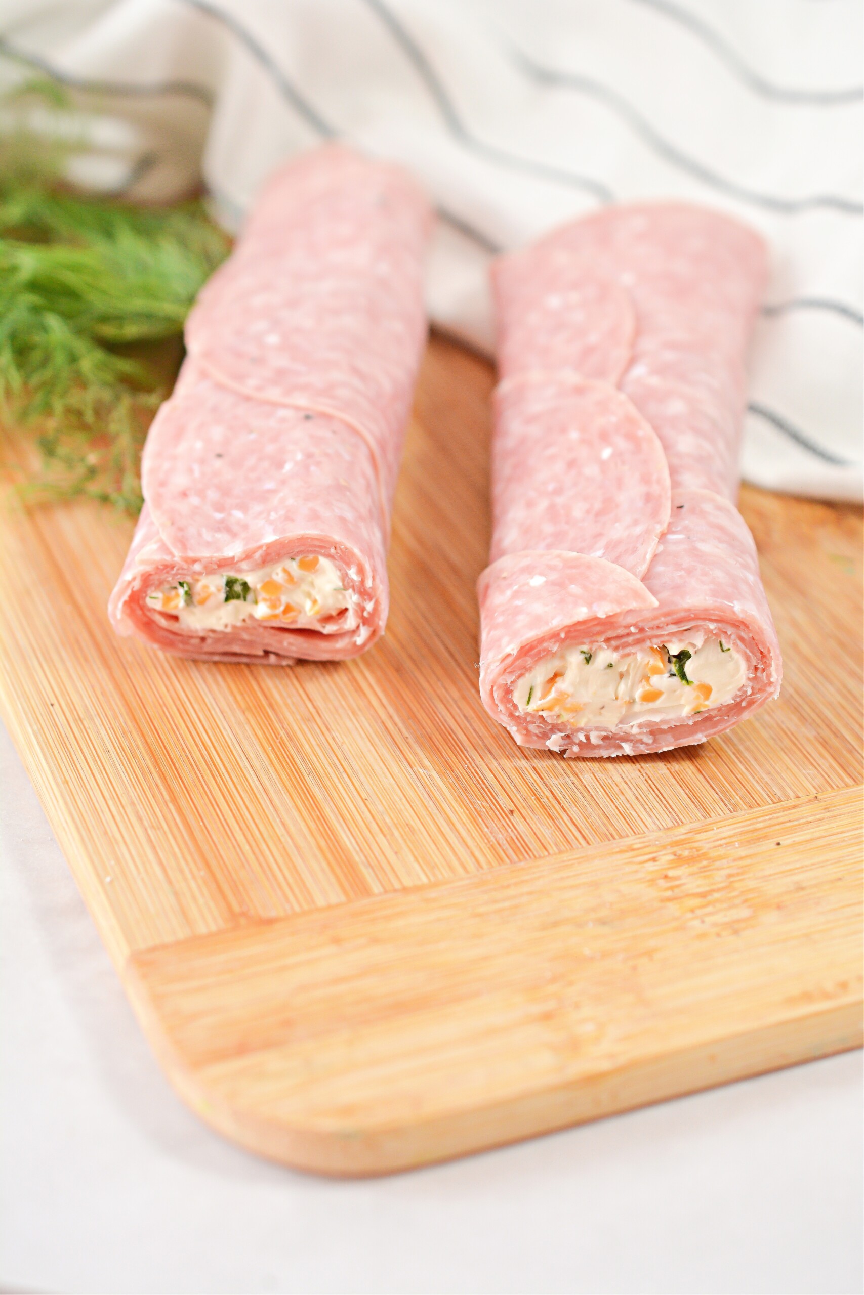 Keto Salami Cream Cheese Roll Ups Easy Appetizer or Snack