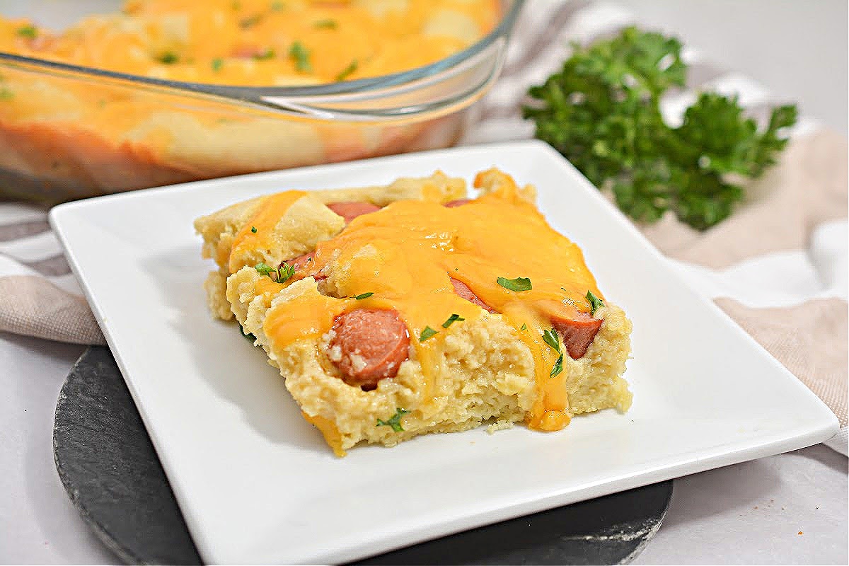 Keto Hot Dog Casserole Tastes Just Like A Corndog