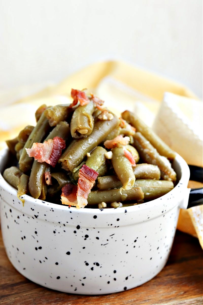 LowCarb Green Beans and Bacon Healthy Side Dish