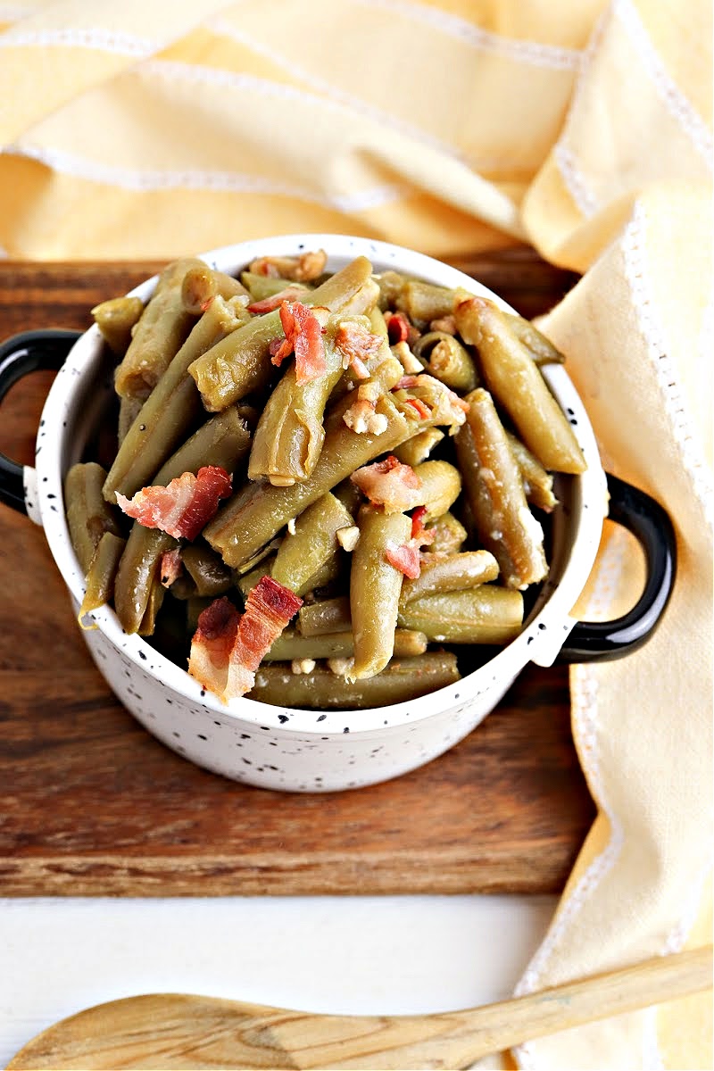 LowCarb Green Beans and Bacon Healthy Side Dish