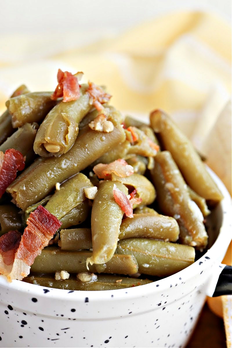 LowCarb Green Beans and Bacon Healthy Side Dish