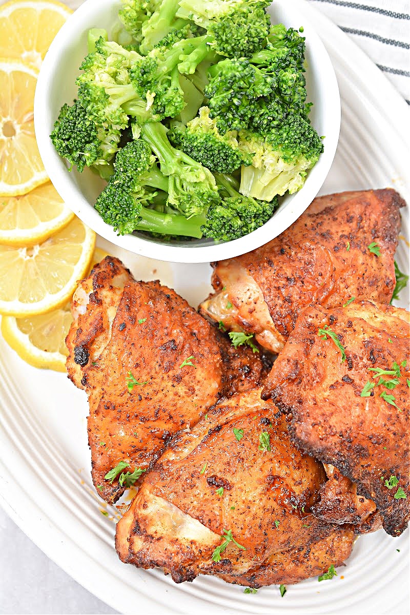 Keto Air Fryer Chicken Thighs 1 Net Carb Per Serving