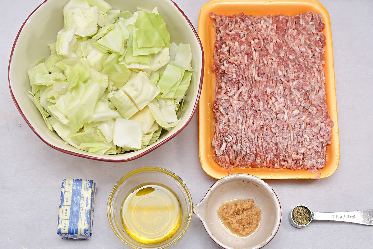 Keto Butter Fried Cabbage With Ground Sausage Easy Skillet Recipe