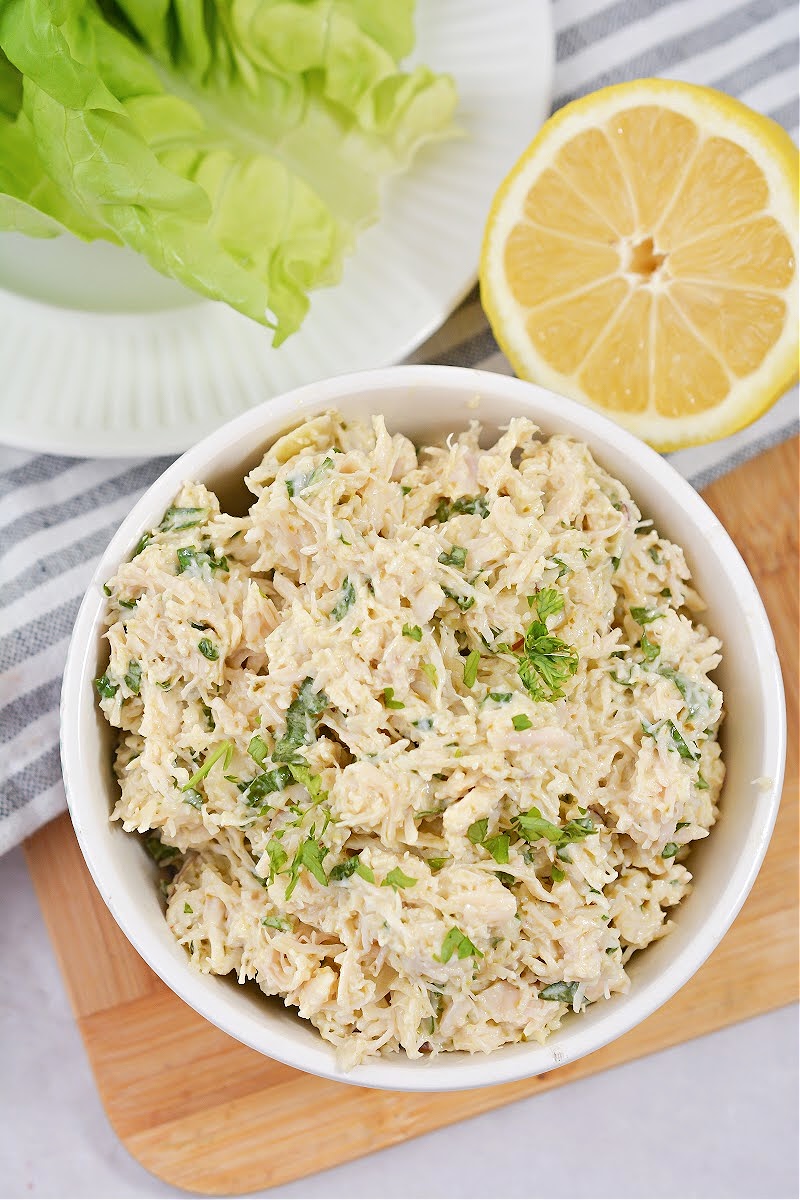 Keto Lemon Basil Chicken Salad 1 Net Carb Per Serving