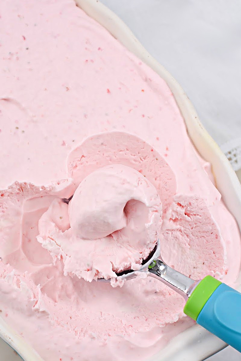 Keto Strawberry Ice Cream Easy No Churn Ice Cream Recipe