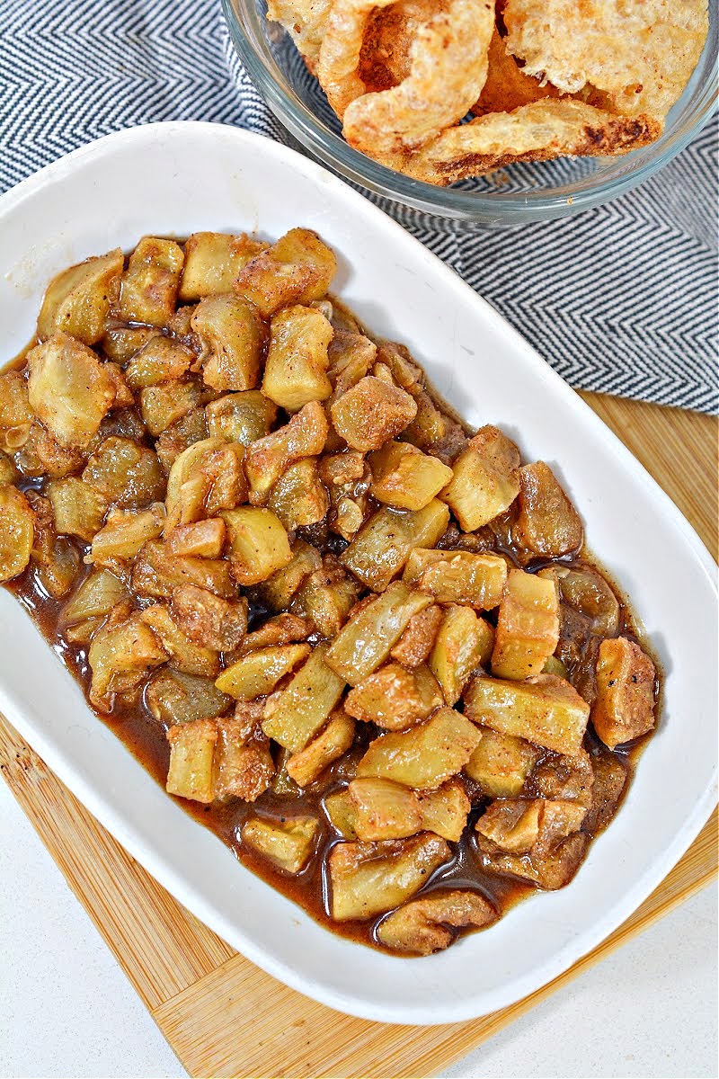 Keto Apple Pie Dip With Cinnamon Pork Rinds Tastes Like Apples