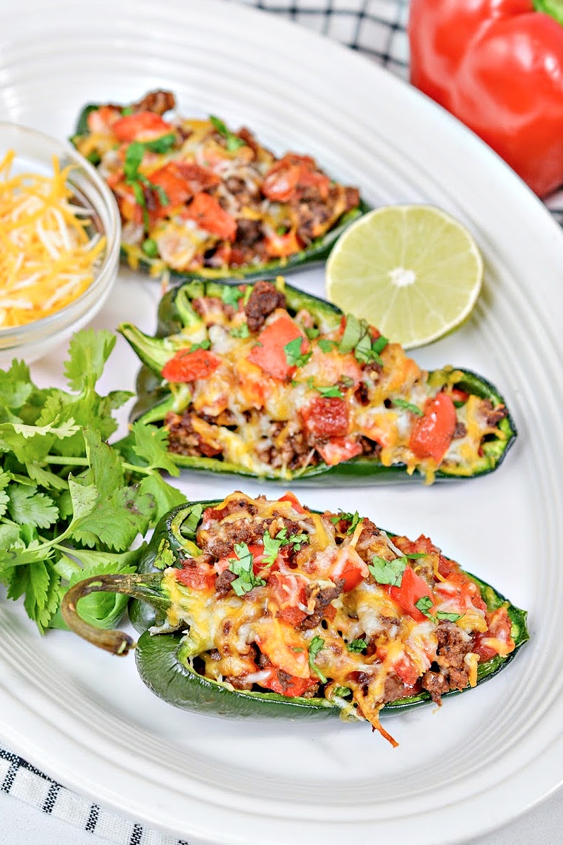 Keto Ground Beef Stuffed Poblano Peppers Easy To Make Recipe