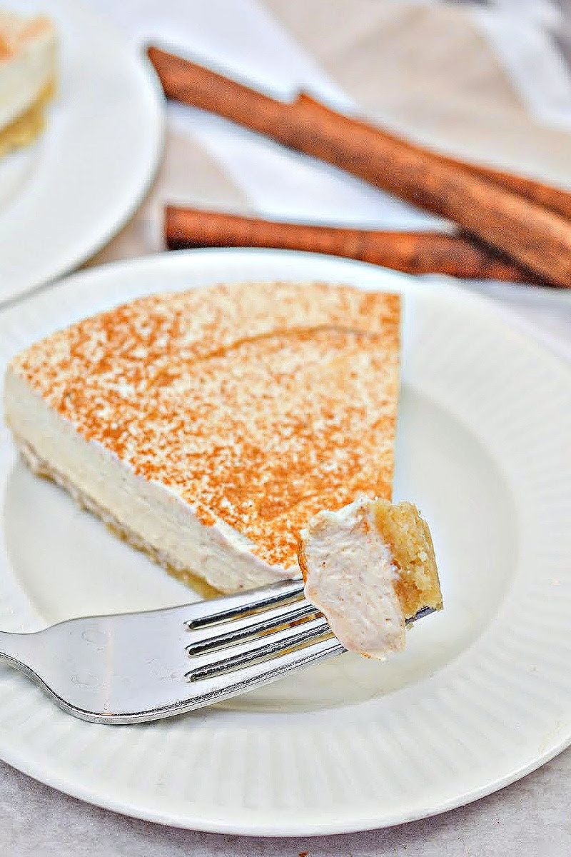 Keto Eggnog Cheesecake No Bake Recipe