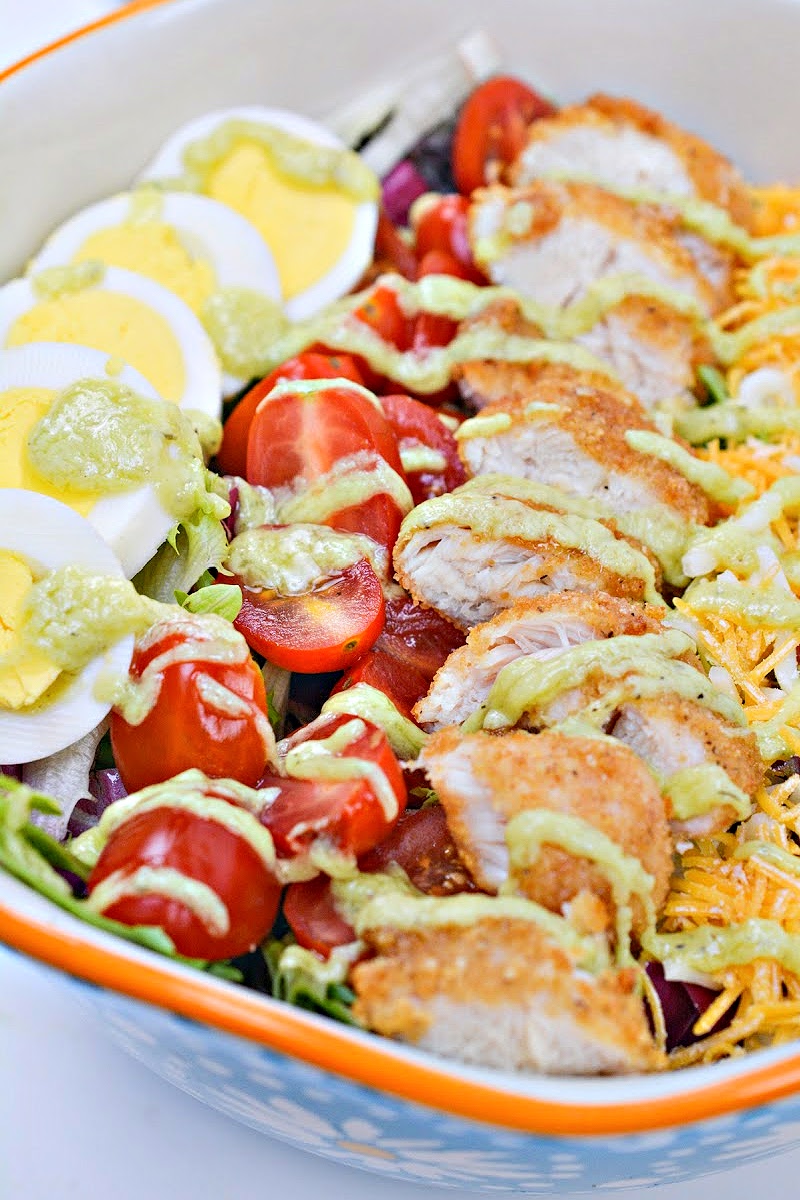 Copycat Keto ChickFilA Cobb Salad With Avocado Lime Dressing