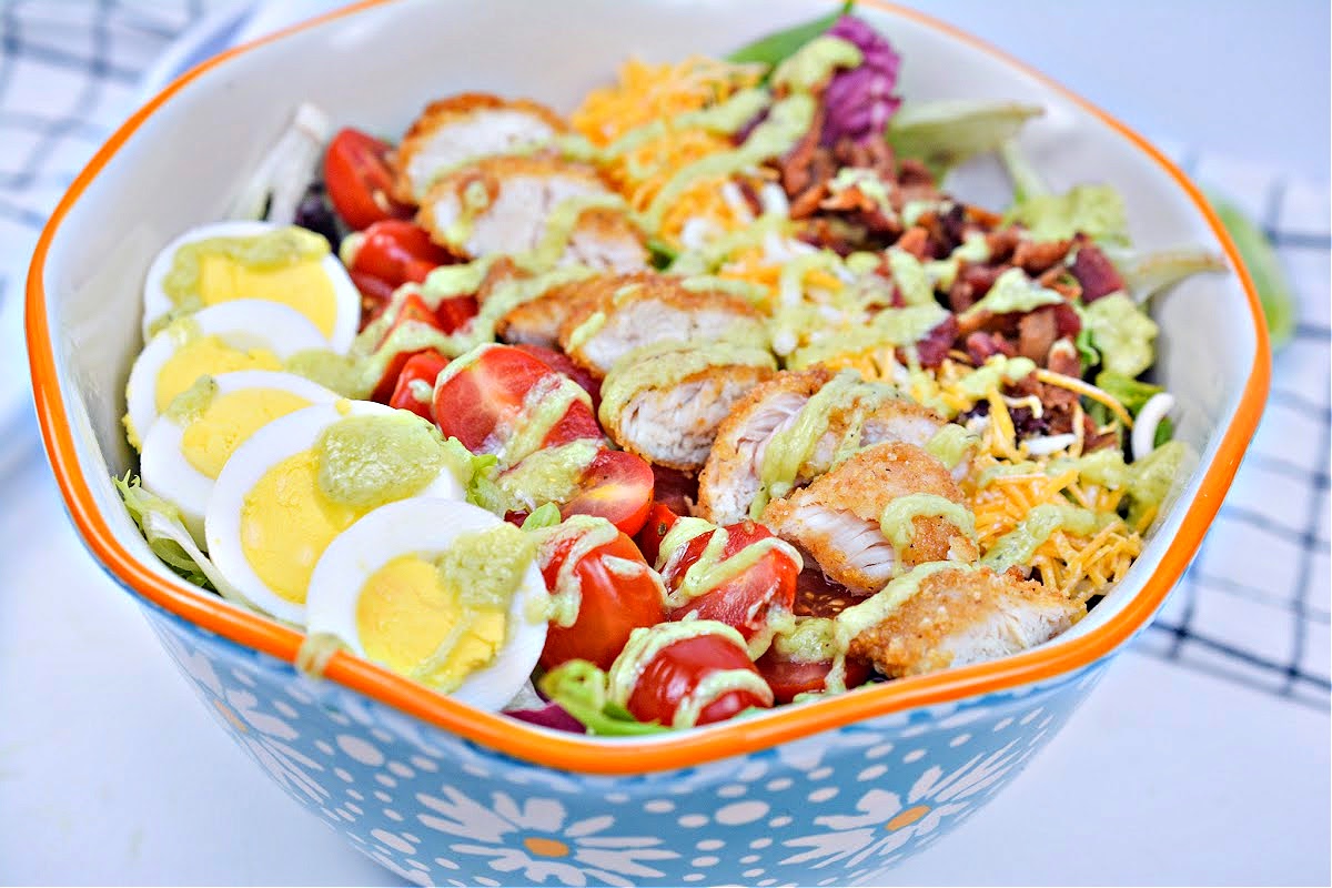 Copycat Keto ChickFilA Cobb Salad With Avocado Lime Dressing