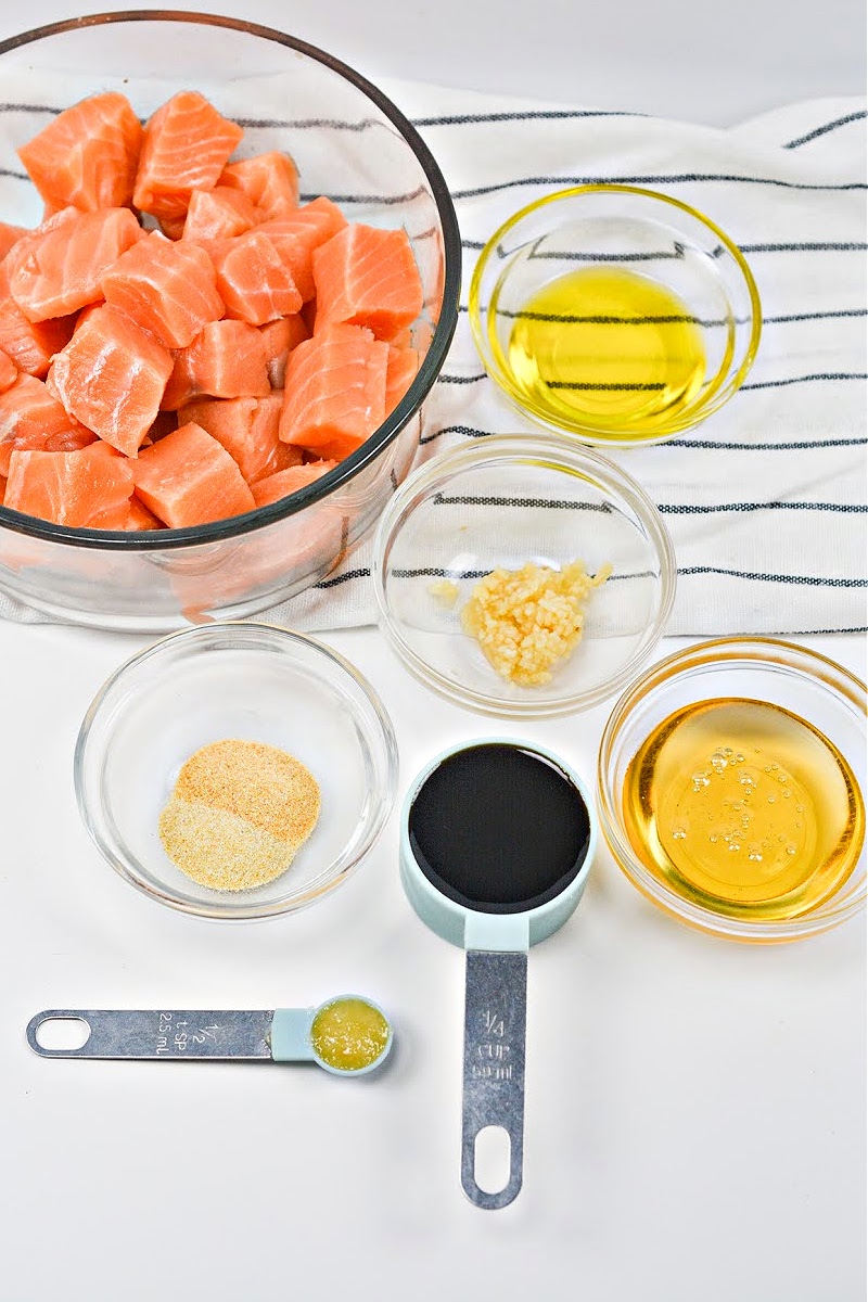Keto TikTok Air Fryer Salmon Bites With Honey Garlic Sauce