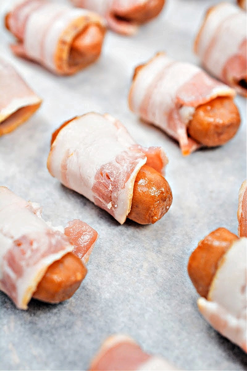 Keto Sweet and Spicy Bacon Wrapped Little Smokies