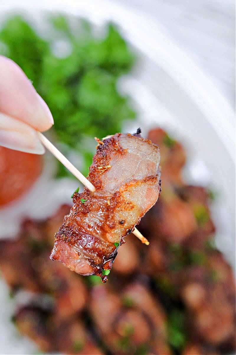 Keto Sweet and Spicy Bacon Wrapped Little Smokies