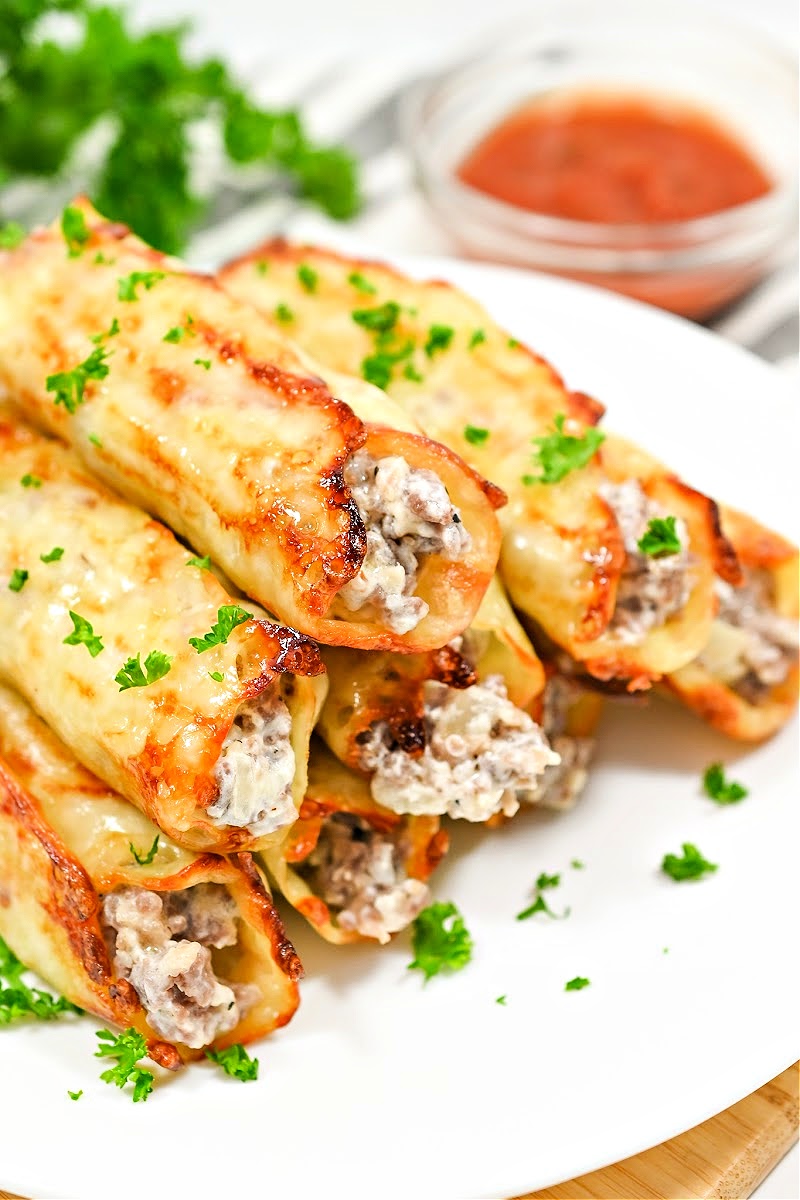 Keto Sausage Lasagna Roll Ups 3 Net Carbs Per Serving