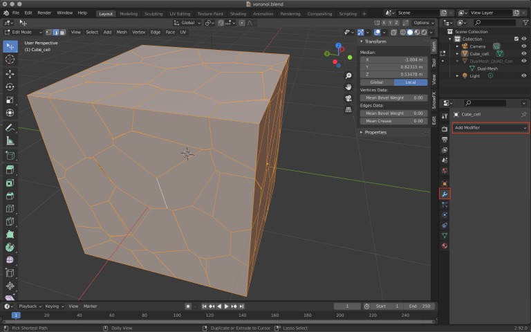 [Blender] How to create objects with Voronoi structure STYLY
