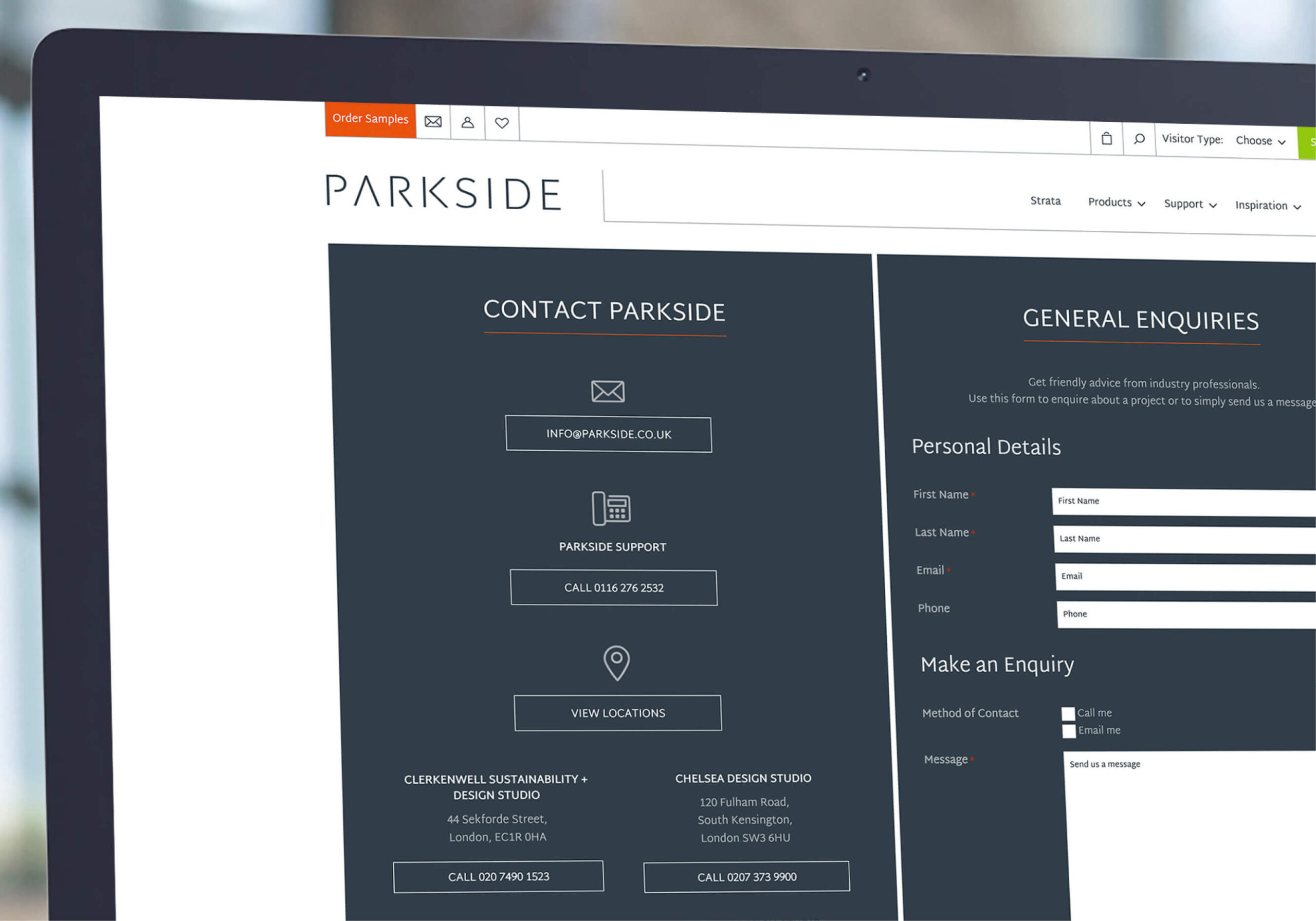 Parkside Website – Richard Styring UI/UX Graphic Designer