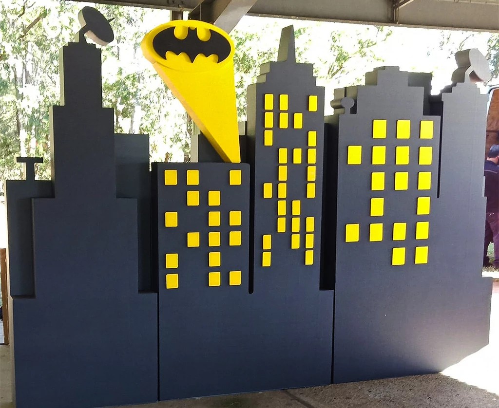 Batman 3D Superhero City Backdrop Styro Boss Sydney Foam Props