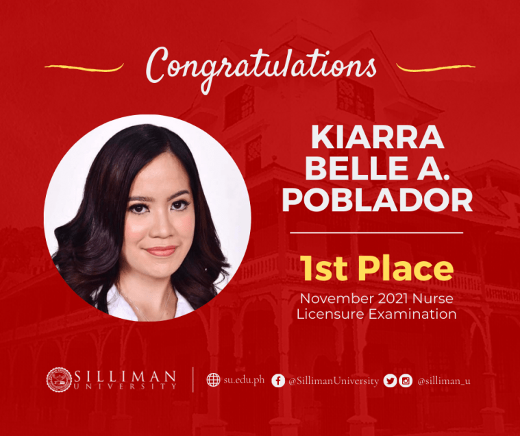 SU grads rank 1st, 4th, 8th in Nursing board exam Silliman University