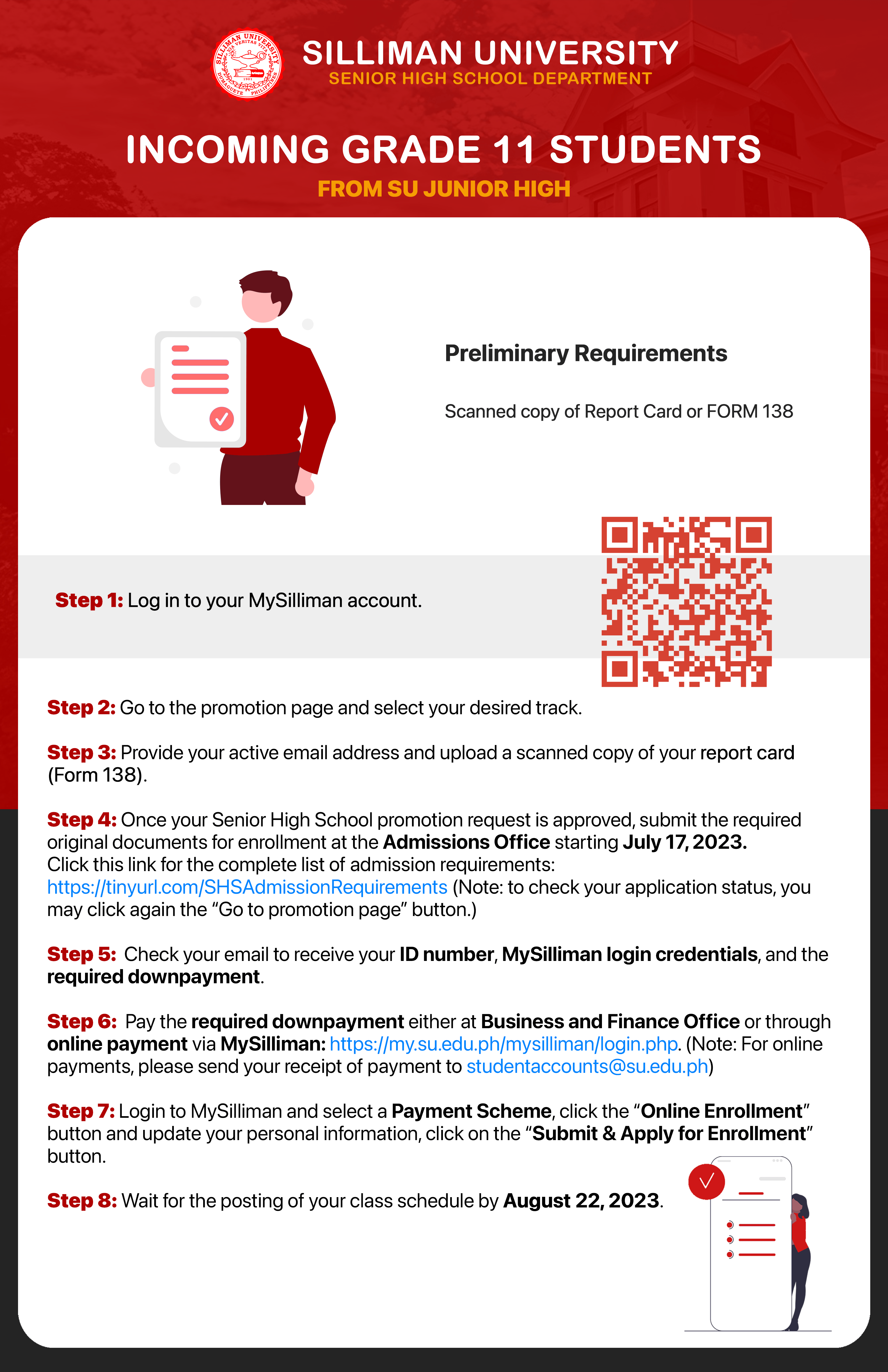 Senior High School Admission Requirements & Enrollment Procedures