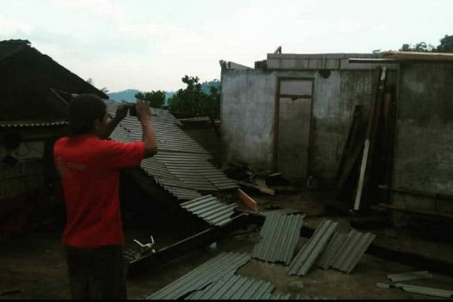 Delapan Rumah Warga Rusak Akibat Hujan Disertai Angin Kencang