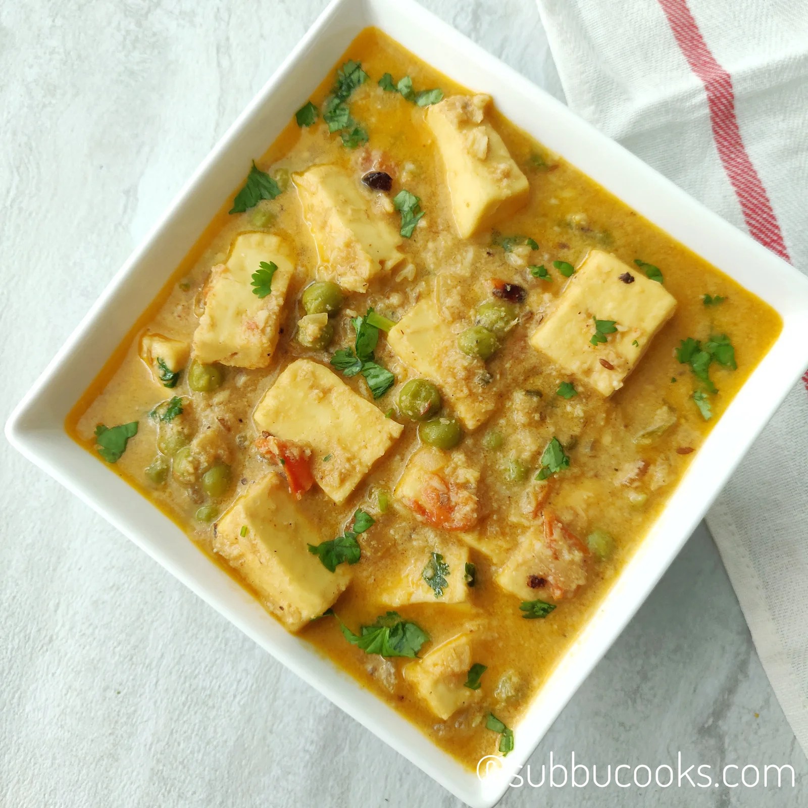 Instant Pot Paneer Peas Korma Matar Paneer Kurma Curry Subbu Cooks