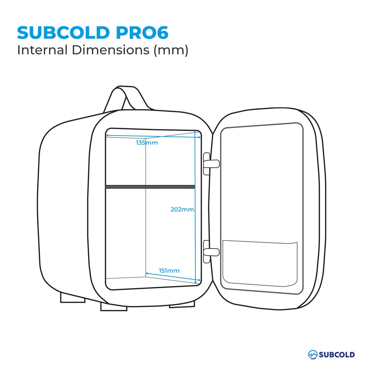 6 Litre Mini Fridge Portable AC/USB Subcold Pro 6 Subcold Ltd