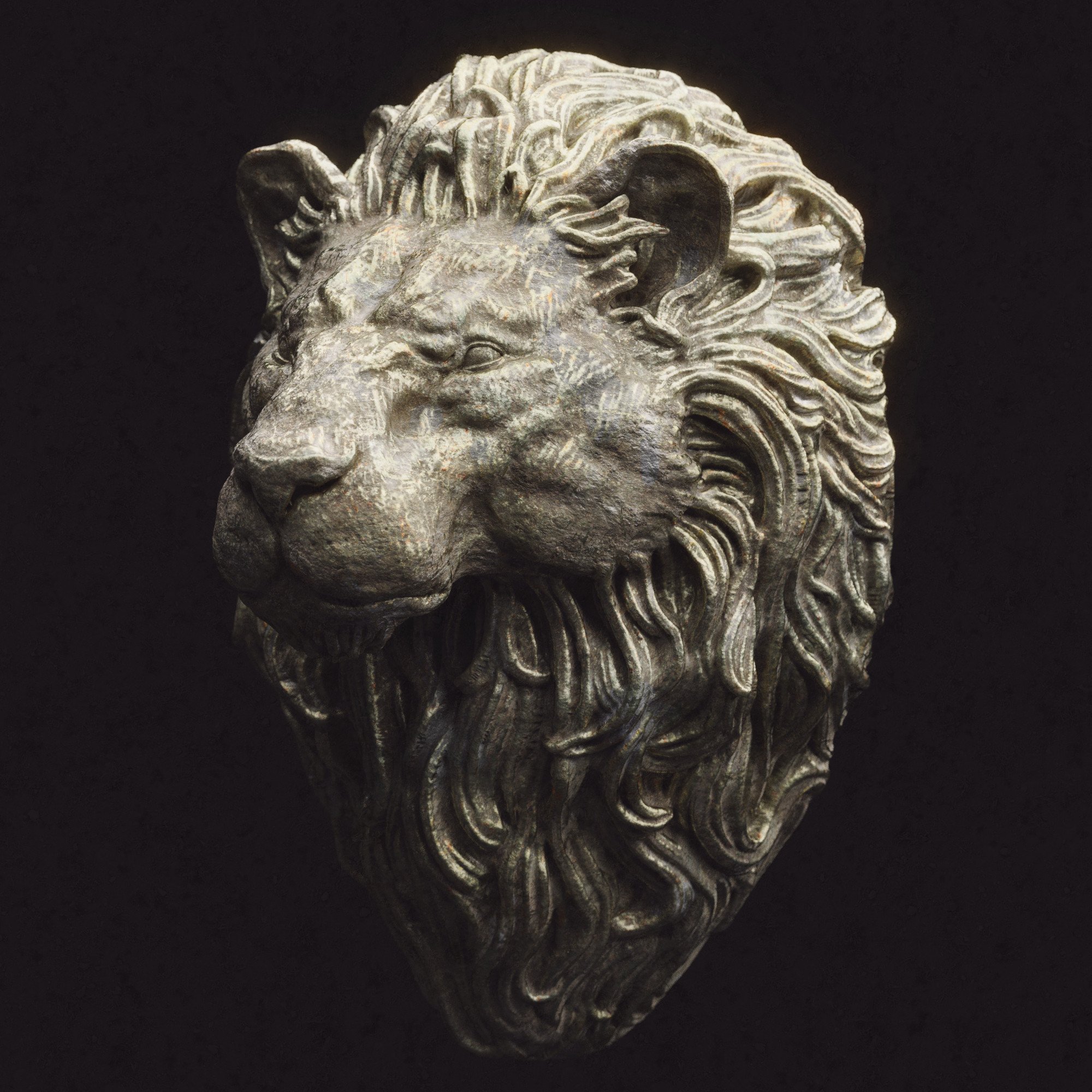 Lion head sculpt Subdivision Surface