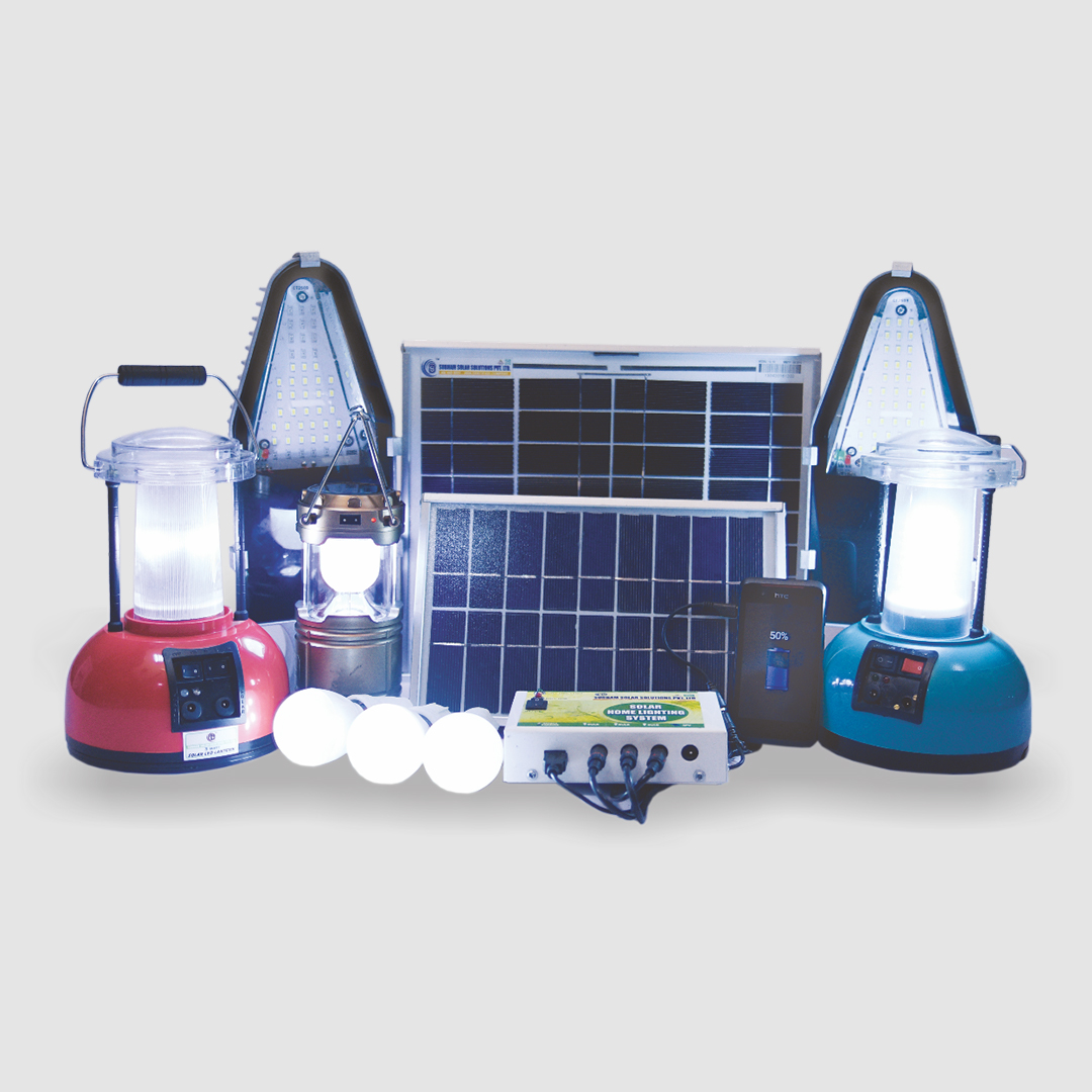 Solar Home lighting System with 75W Solar Panel Subham Solar
