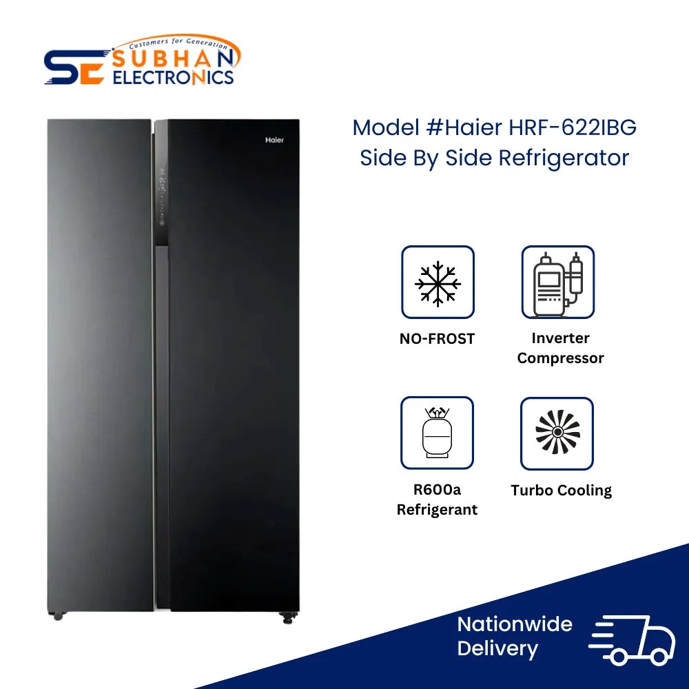 Haier HRF622IBG Side By Side Refrigerator Subhan Electronics