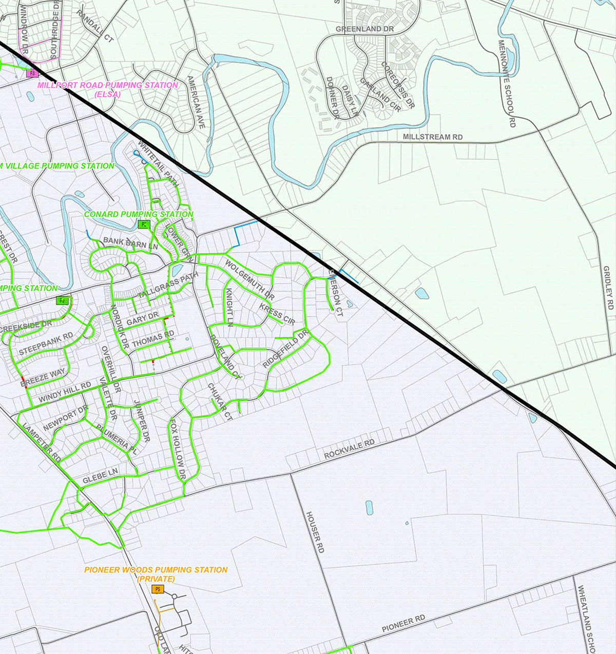 Map B3 Suburban Lancaster Sewer Authority