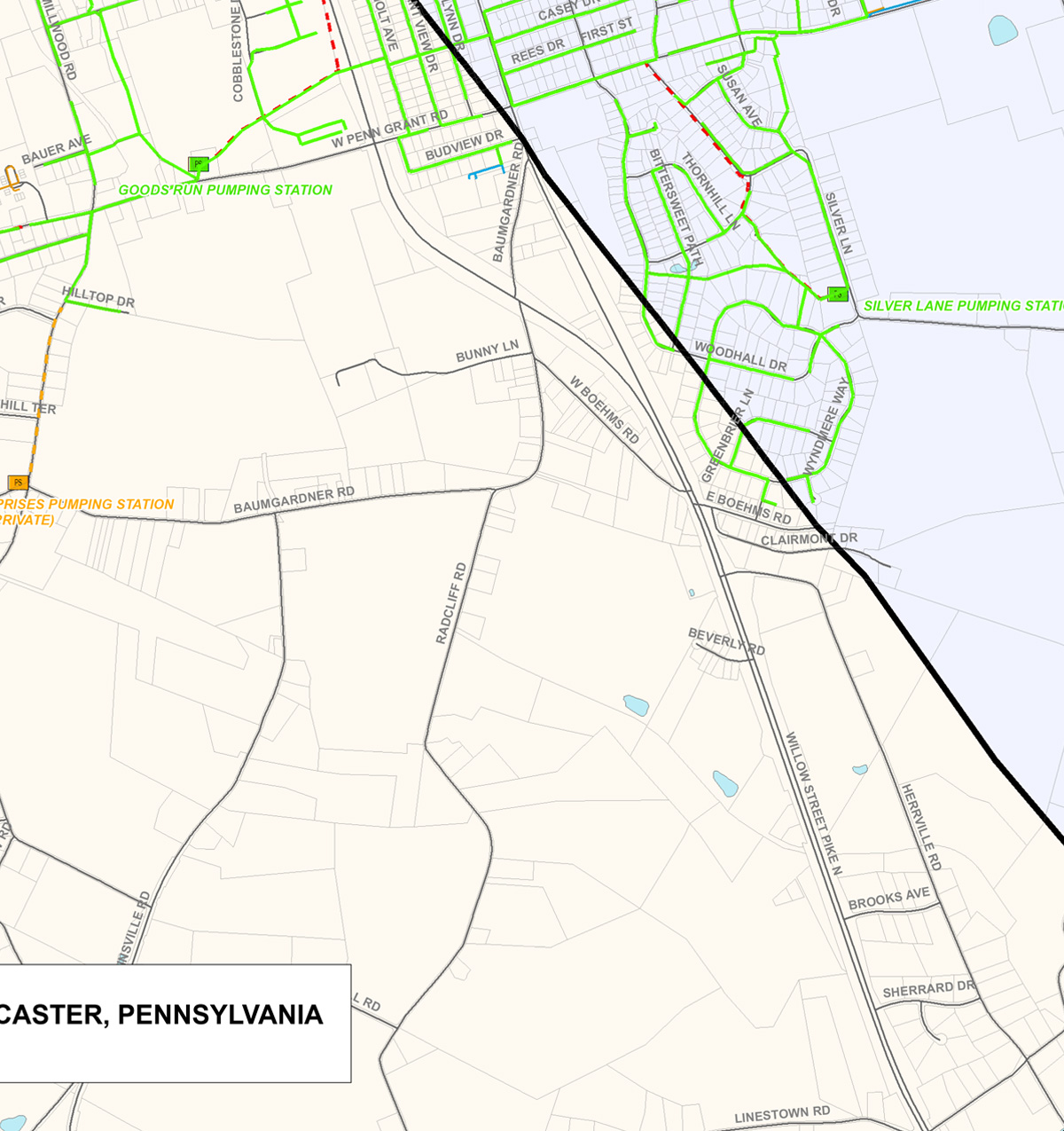 Map D2 Suburban Lancaster Sewer Authority