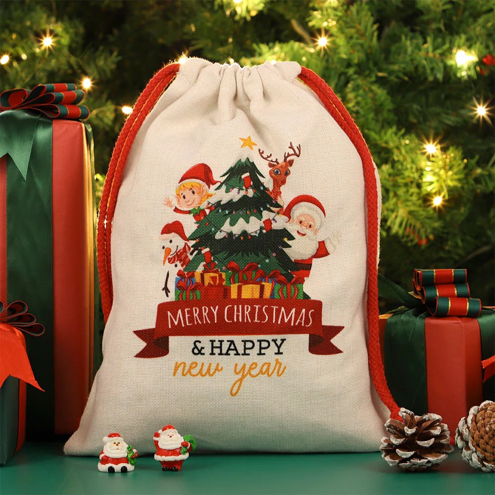 Sublimation blank Linen drawstring sack SubliBlanks Limited