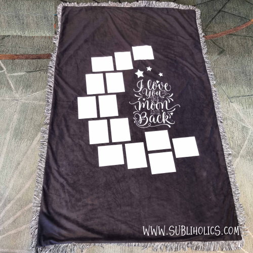 Blankets for Sublimation Love You To The Moon and Back Subliholics