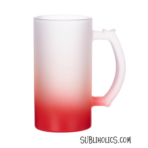 Beer Mug / Stein 16 oz Frosted Ombre Gradient Sublimation Finish 5